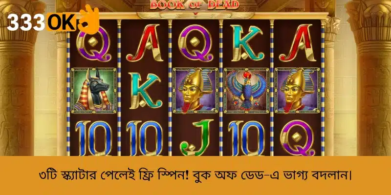 ৩টি স্ক্যাটার পেলেই ফ্রি স্পিন! বুক অফ ডেড-এ ভাগ্য বদলান।